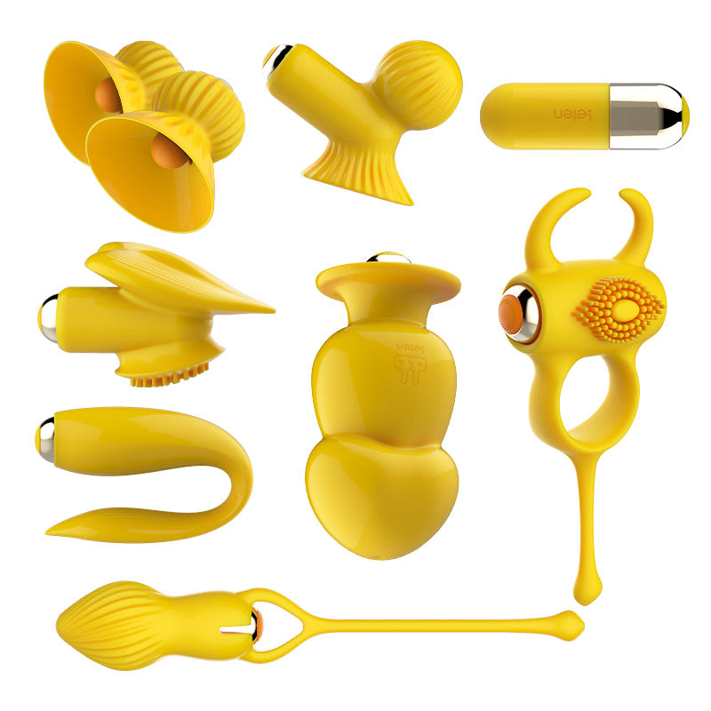 LETEN 7-Piece Couples Sex Toy Set - Including Vibrating Pill, Multi-Mode, Rechargeable